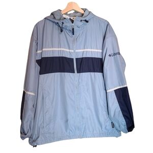 Columbia blue white long-sleeved zip-up women's  jacket